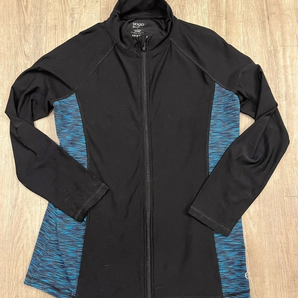 VOGO Athletica Black and Blue Women's Athletic Jacket Large - Picture 7 of 9